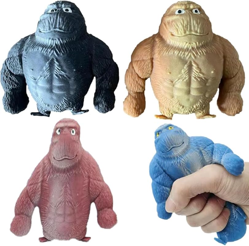2 Pack Random Color Funny Squishy Monkey Stress Balls for Kids and Adu