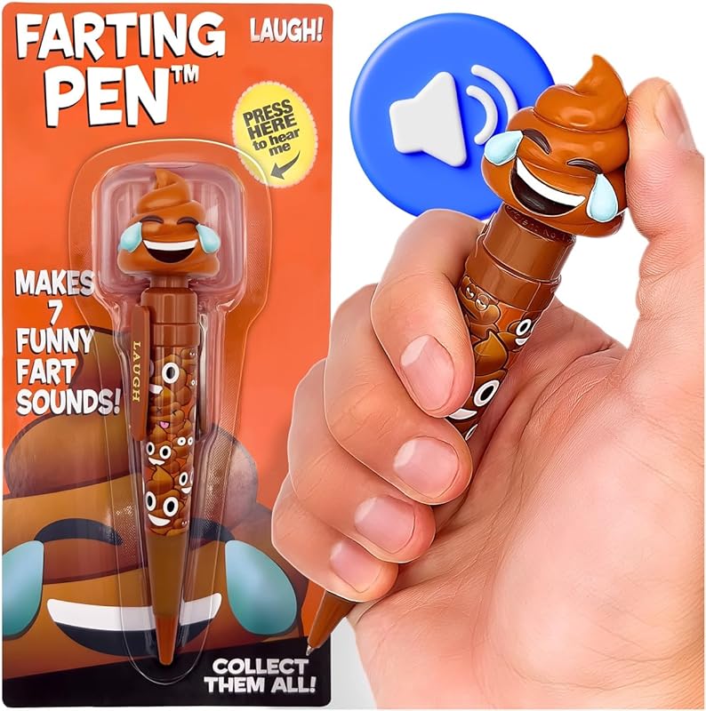 Farting Poop Pen with 7 Hilarious Fart Sounds, Perfect Silly Easter Ba