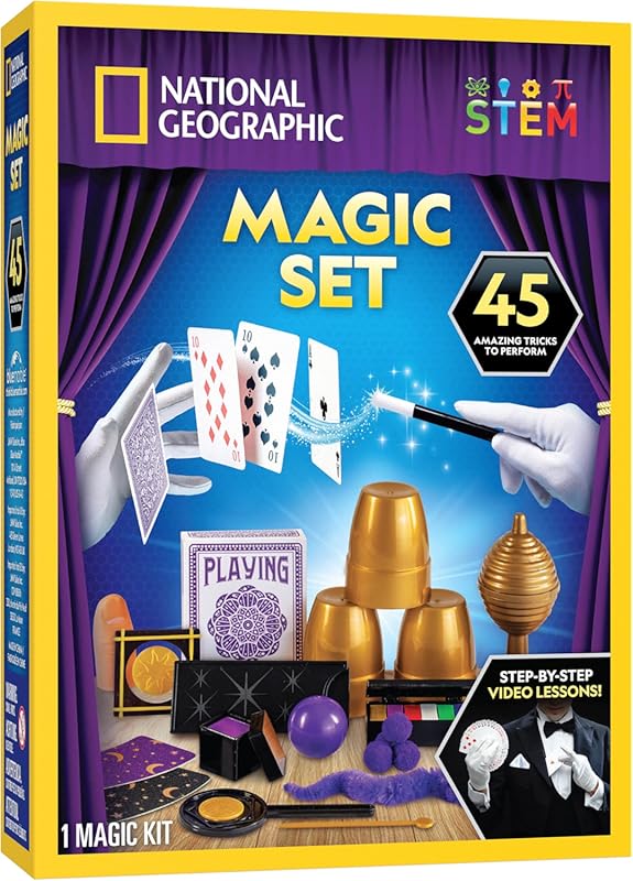 National Geographic Kids Magic Set with 45 Tricks and Step-by-Step Vid