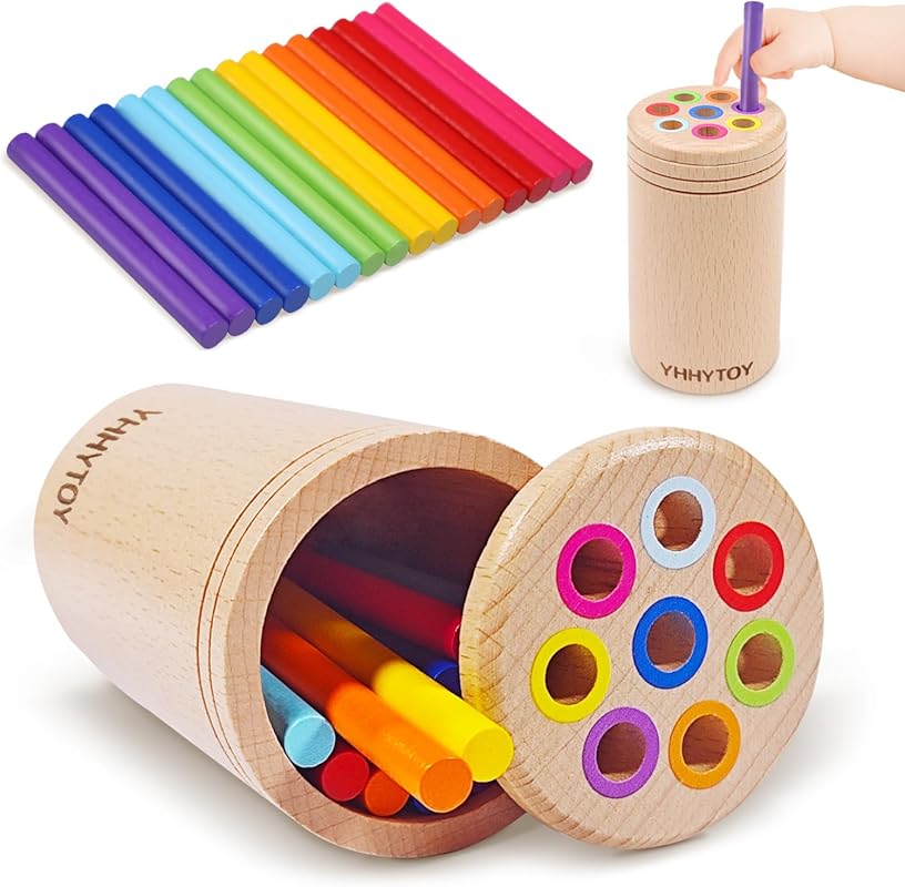 Montessori Color Sorting Toy for Toddlers 18 Months to 3 Years, Fine M