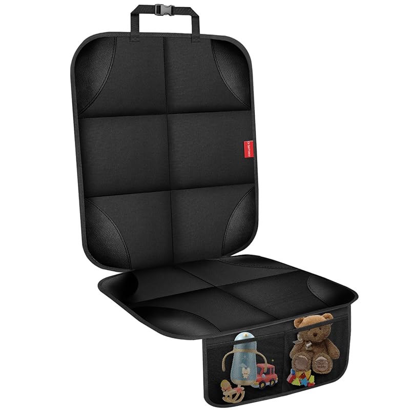 Waterproof Car Seat Protector with Thick Padding, Upgraded Non-Slip Ba