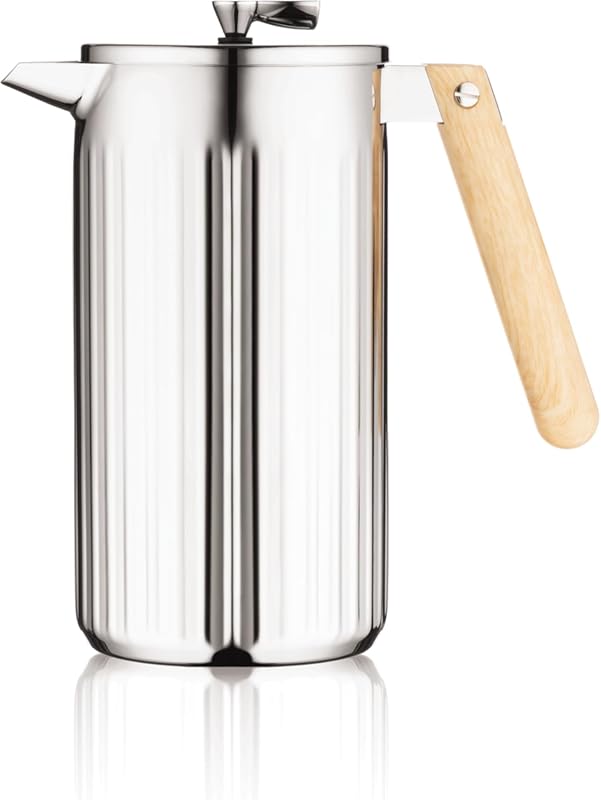 Bodum 34oz Douro Double Wall Polished Stainless Steel French Press Cof