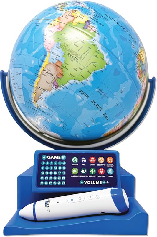 Dr. STEM Interactive Talking Globe with Smart Pen, 300+ Quiz Questions