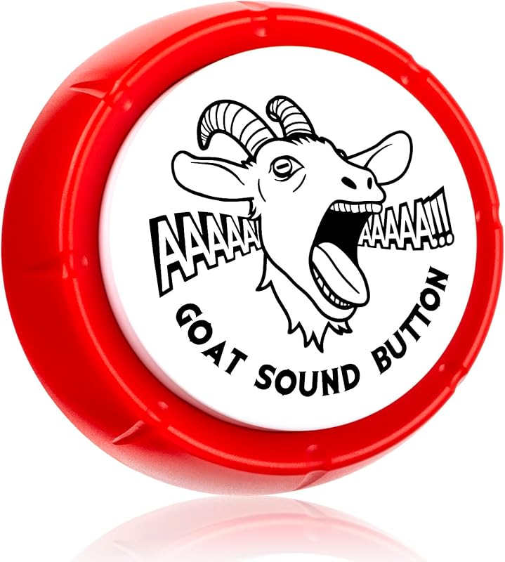 FunisFun Goat Desk Toy with Squeak and Sheep Sound, Novelty White Elep