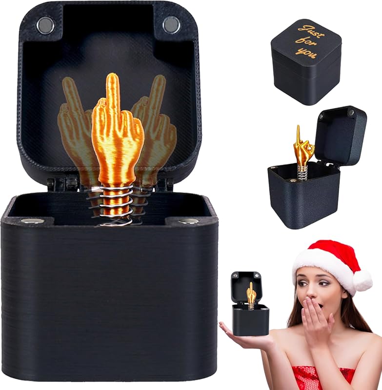 Funny Gag Birthday Gifts for Men, White Elephant Prank Box with Random
