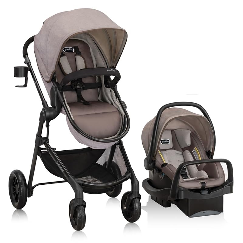Evenflo Pivot Modular Travel System with LiteMax Preemie and Infant Ca