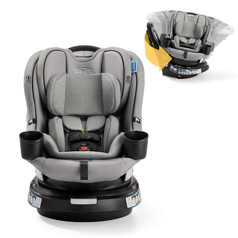 Graco EasyTurn 360 2-in-1 Convertible Car Seat with 360° Rotation, Sli