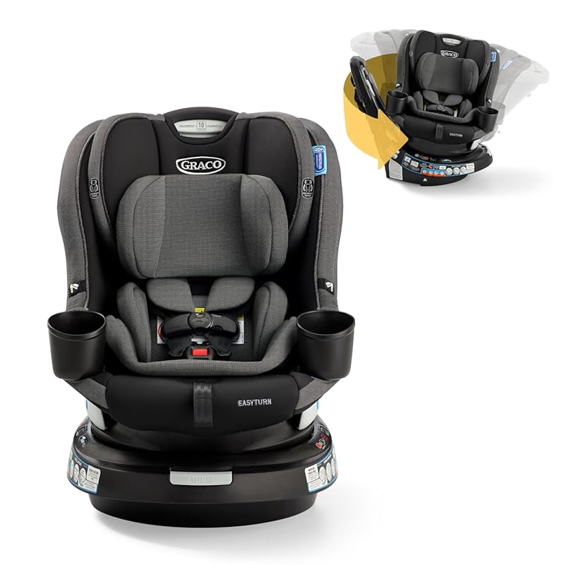 Graco EasyTurn 360 2-in-1 Convertible Car Seat with 360° Rotation, For