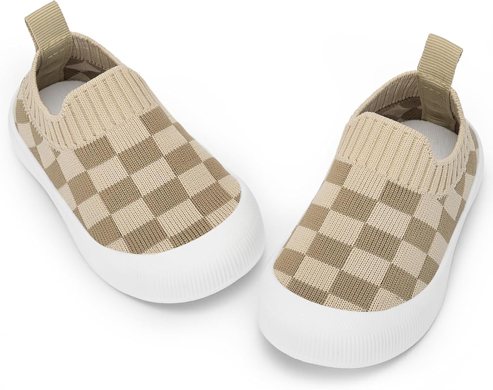 BACSAC Beige Mesh Breathable Baby Toddler Shoes with Non-Slip Soles fo