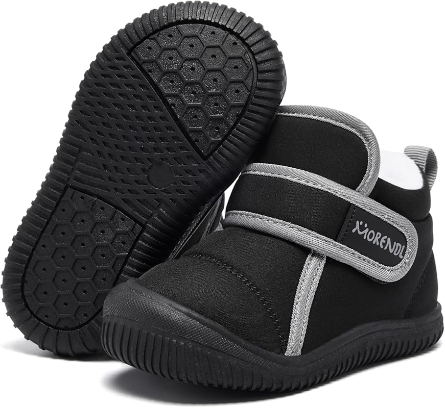 MORENDL Toddler Snow Boots for Babies, Warm Infant Winter Shoes, First