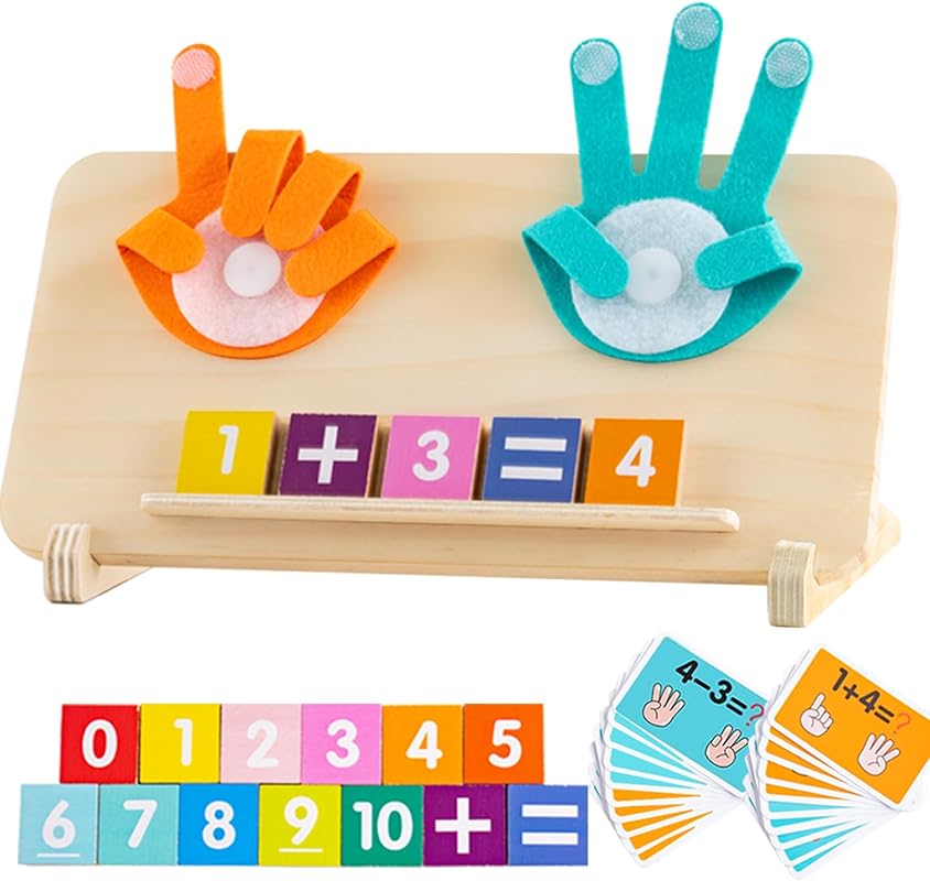 Montessori Educational Math Manipulatives Number Counting Blocks for T