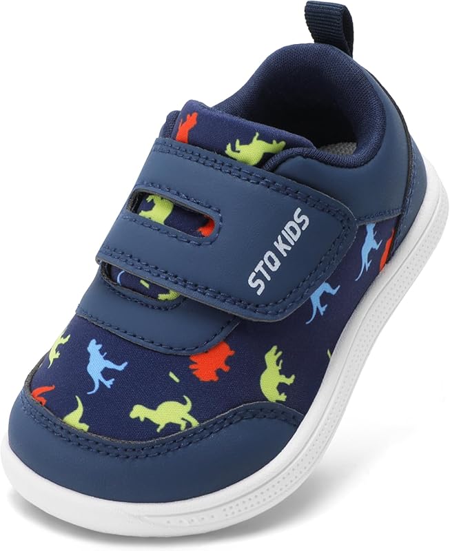 Toddler Wide Toe Box Barefoot Shoes for Boys and Girls, Glitter Non-Sl