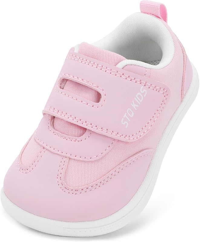 Wide Toe Box Zero Drop Barefoot Toddler Shoes, Non-Slip First Walking