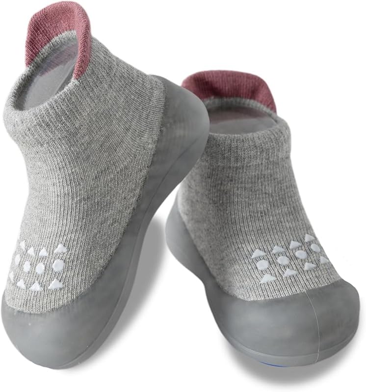 Hstyle Toddler Baby Sock Shoes, Non-Slip Soft Rubber Sole Sneakers for