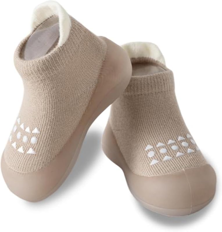 Hstyle Baby Sock Shoes for Toddlers, Soft Rubber Sole Non-Slip Sneaker