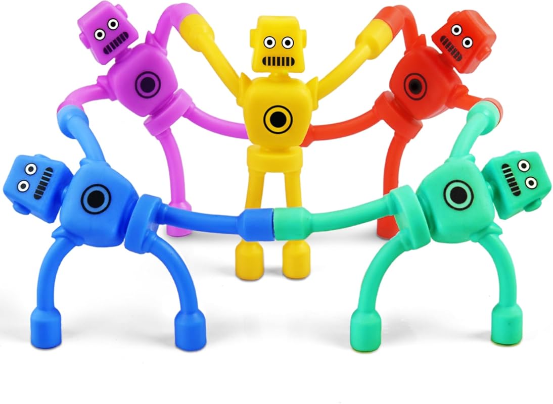 5PC Magnetic Robot Travel Toys for Kids, Fun Airplane and Car Fidget S