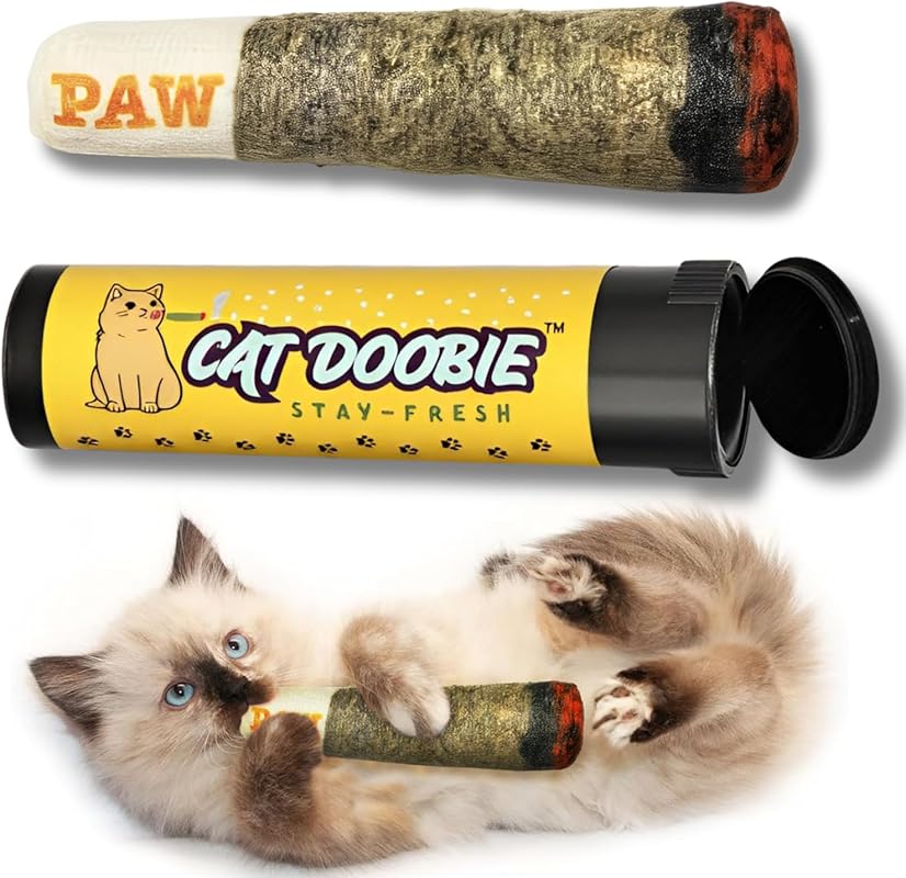 Nestpark Cat Doobie Crinkle Kicker Toy with Extra Strong Catnip for In