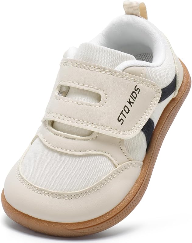 Toddler Wide Toe Box Barefoot Sneakers, Lightweight Non-Slip Tennis Sh