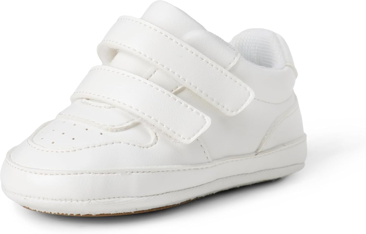 Amazon Essentials Unisex Babies' Hook & Loop Court Sneakers, Comfortab