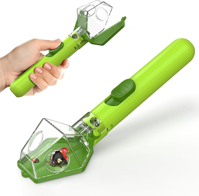 Bug Catcher Kit with 6X Magnifier Glass, STEM Insect Trap for Kids, Ou