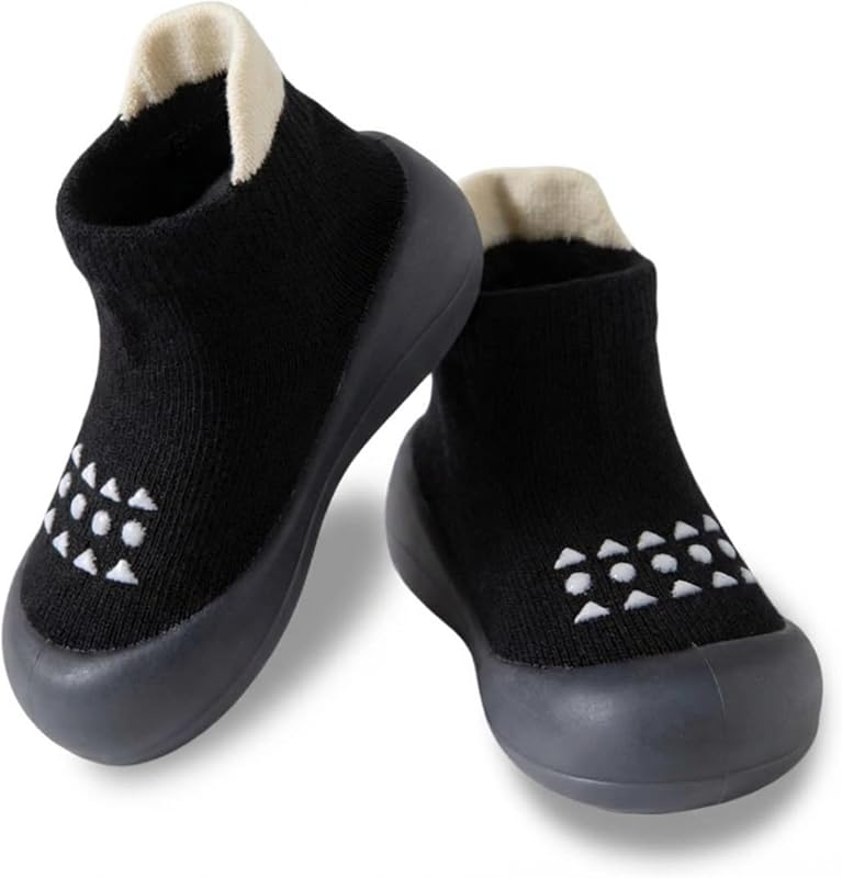 Hstyle Baby Sock Shoes Soft Rubber Sole Non-Slip Toddler Walking Sneak