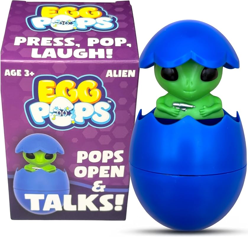 Egg Pops Alien Talking Easter Egg Toy with Sound Effects and Pop-Up Fi
