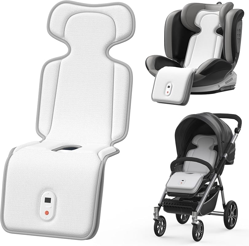 AMACOOL Baby Stroller Cooling Pad with 3D Breathable Mesh, 2 Built-in