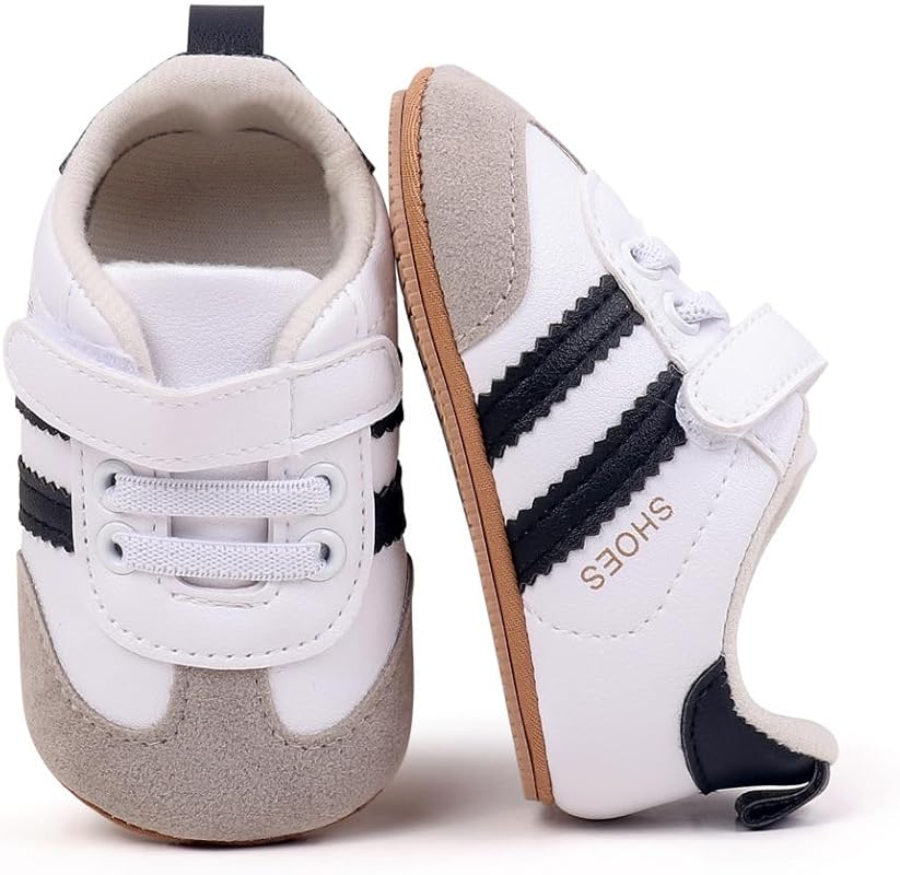 HsdsBebe PU Leather Baby Oxford Shoes, Soft Rubber Sole Anti-Slip Todd