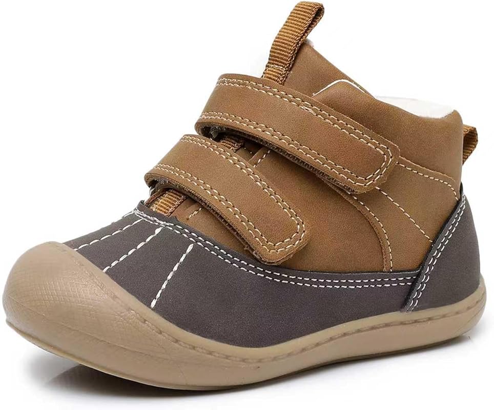 Ahannie Water-Resistant Toddler Boots for Boys & Girls, Protective Toe