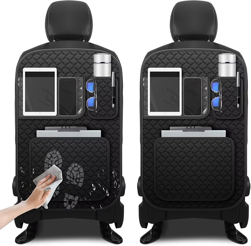 Back Seat Protector 2-Pack for Jeep Grand Cherokee with Tablet Holder 