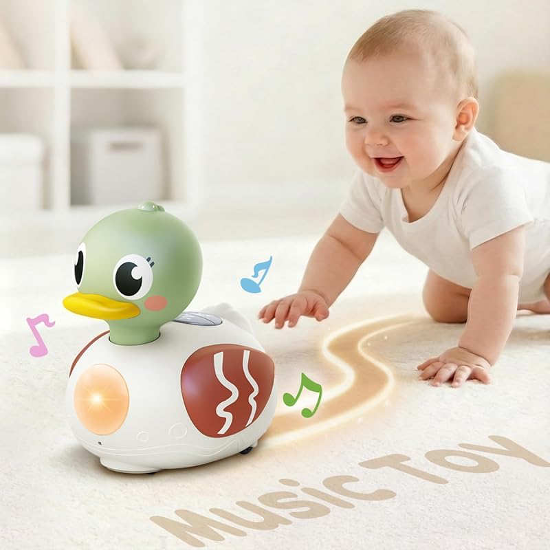 iPlay iLearn Baby Musical Duck Toy with Light and Sound for 6-12 Month