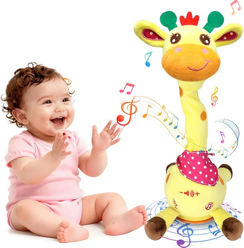 Talking Dancing Giraffe Baby Toy for 3-18 Months with Singing, Glowing