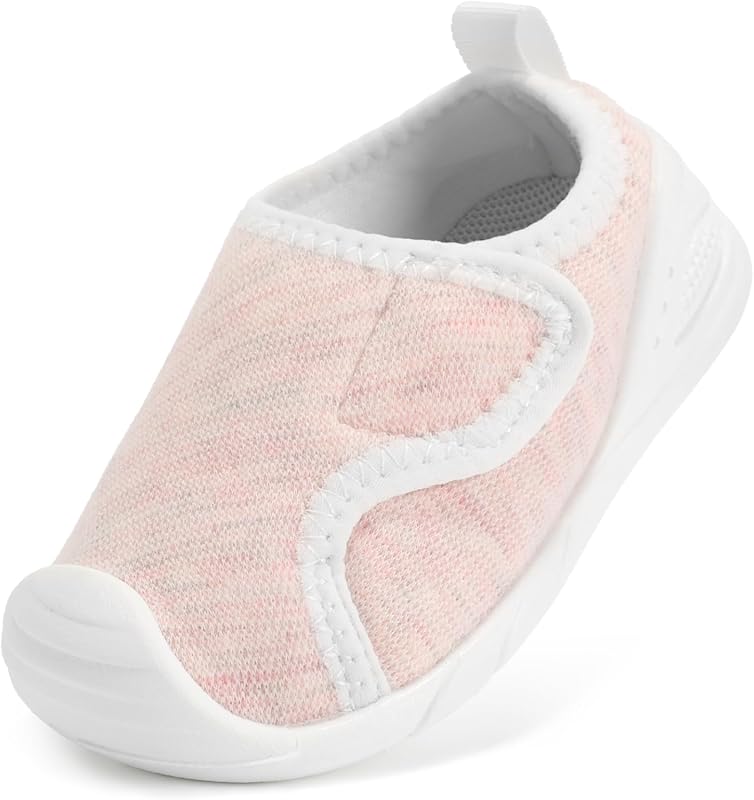 Wide Toe Box Baby Shoes with Breathable Mesh, Soft Sole, Non-Slip Ligh