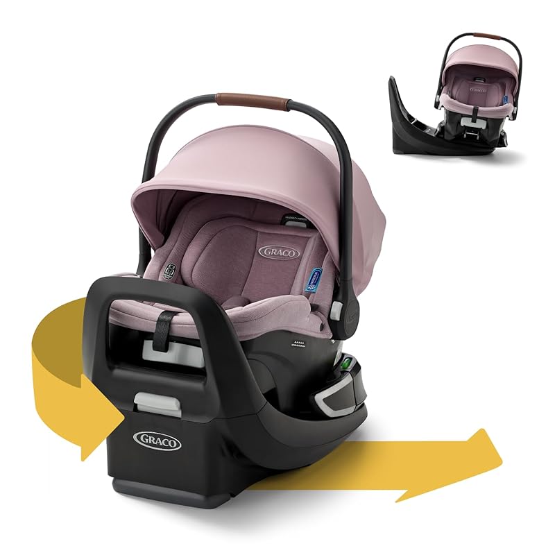 Graco SnugRide Turn & Slide Infant Car Seat with 180° Rotation, Rear F