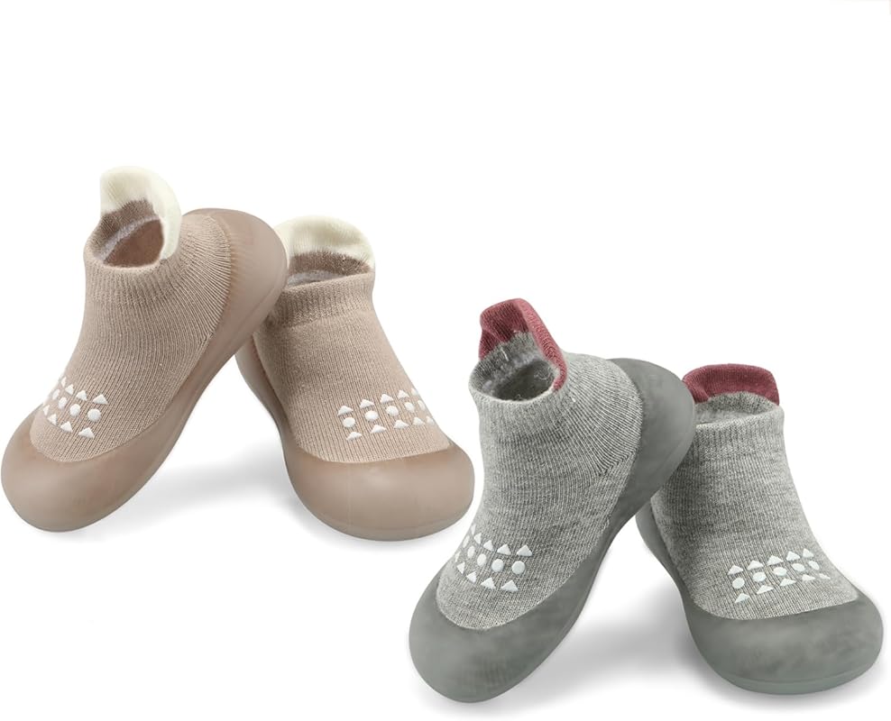PandaEar Thick Baby Sock Shoes with Non-Slip Soft Sole, Breathable Tod