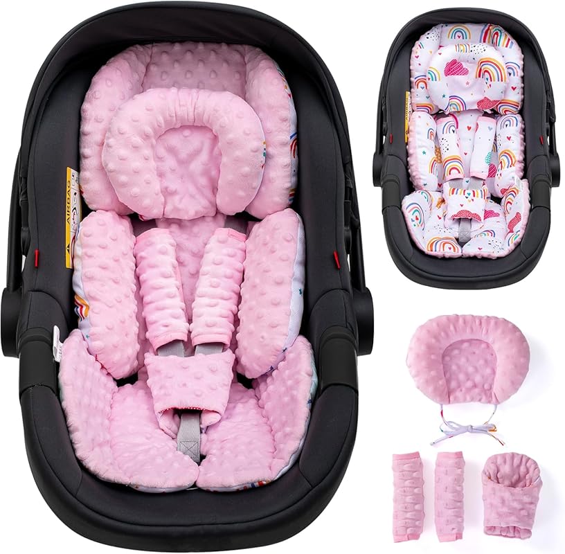Infant Insert with Extra Headrest and Shoulder Pads, 2-in-1 Reversible