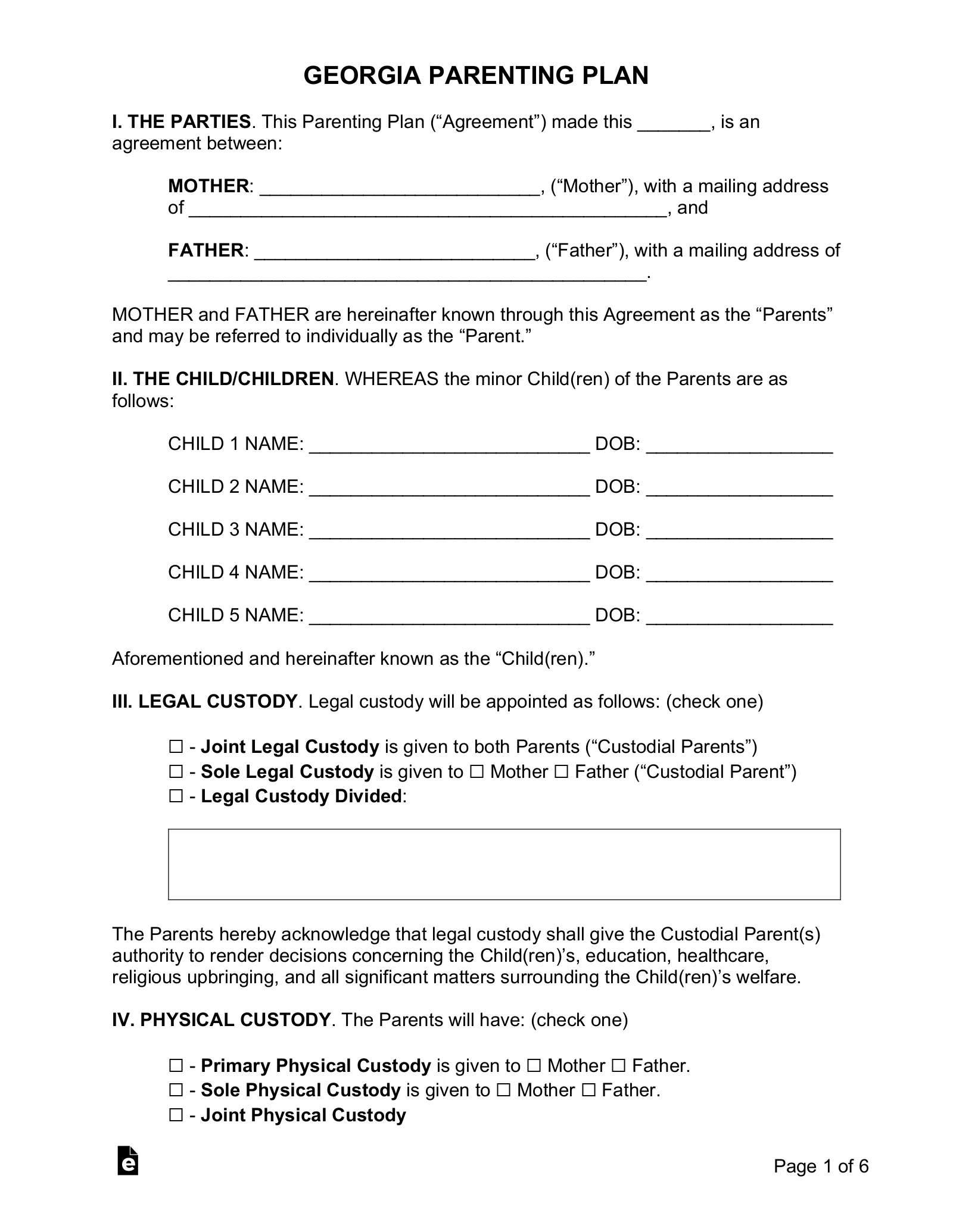 How Custody Works in Georgia When Parents Are Not Married for Georgia Laws on Child Custody with Unmarried Parents Explained